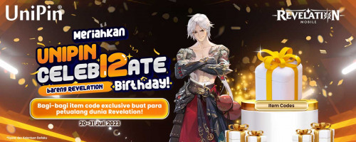 UniPin #Celeb12ate - Bagi-bagi Item Code Gratis buat Petualang Revelation